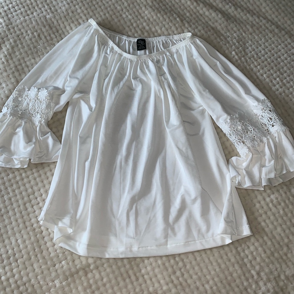 White off the shoulder Tunic